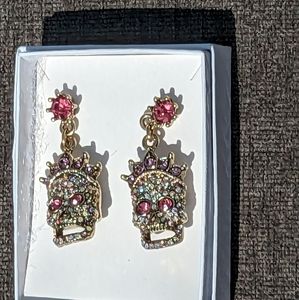 Betsey Johnson Sugar Skull Earrings